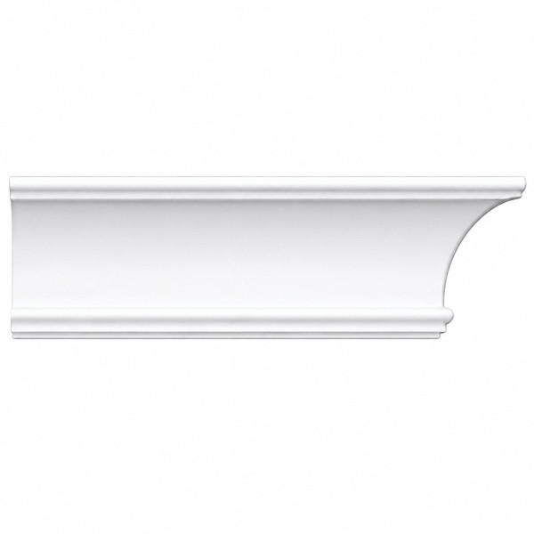 MD1305 large cove crown moulding section and side profile