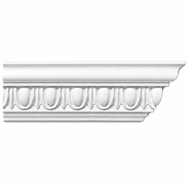MD1308 egg-and-dart crown moulding section and side profile