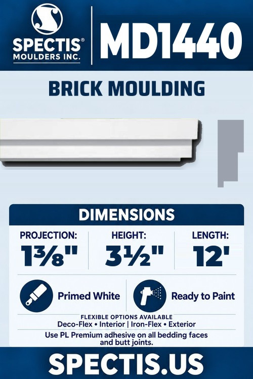 MD1440 brick moulding section and side profile