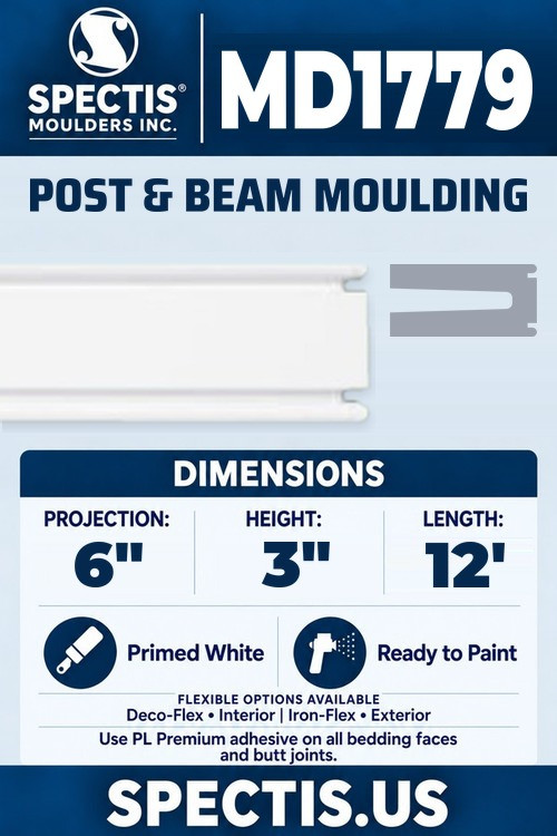 MD1779 post & beam moulding section and side profile