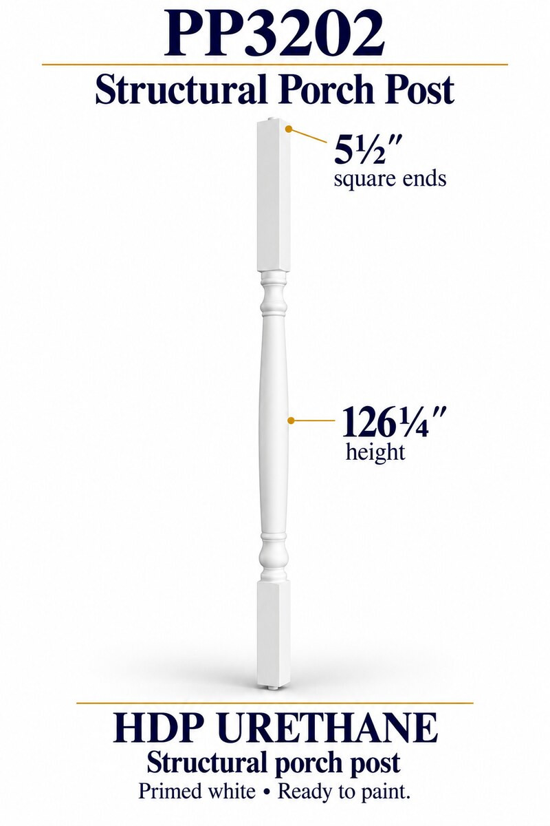 PP3202 Structural Porch Post – 5½″ square ends × 126¼″ height