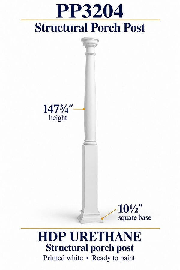 PP3204 Structural Porch Post – 10½″ square base × 147¾″ height