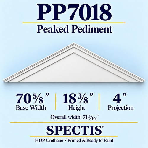 PP7018 peaked pediment