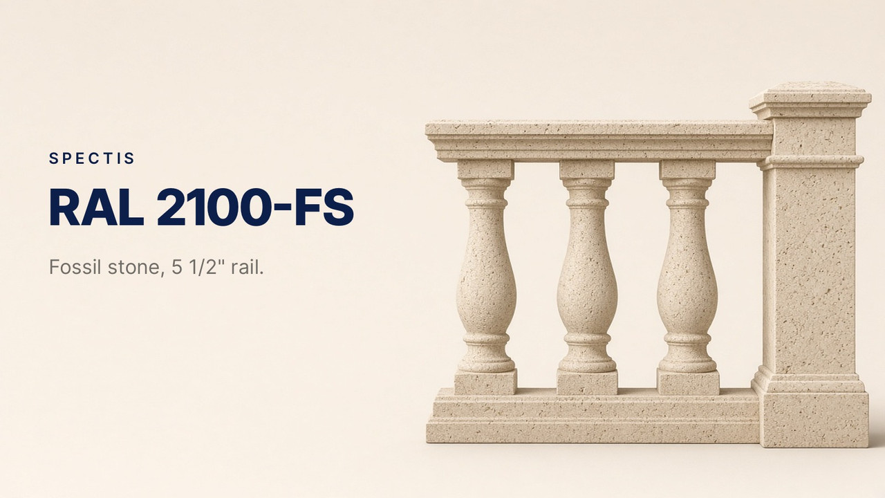 RAL 2100-FS Fossil stone, 5 1/2 inch rail