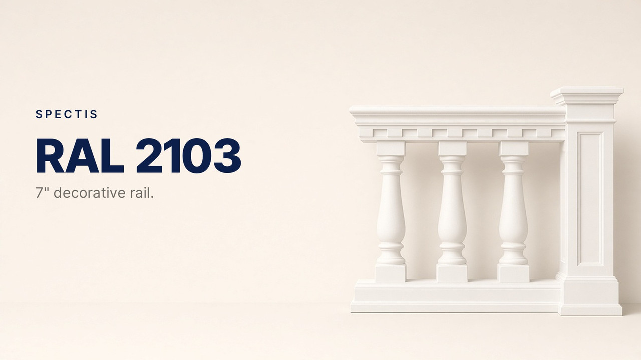 RAL 2103 7 inch decorative rail