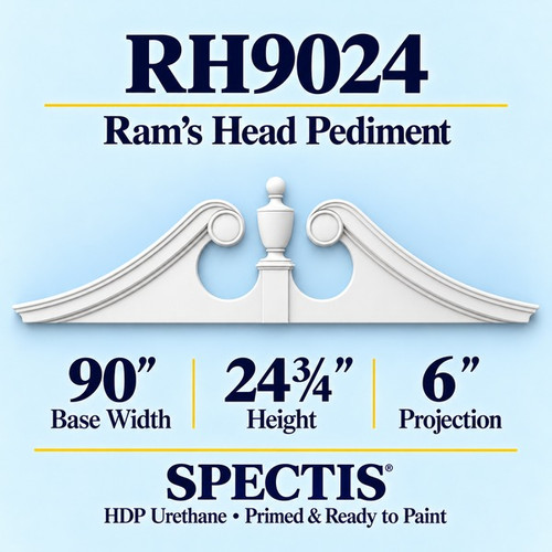 RH9024 rams head pediment