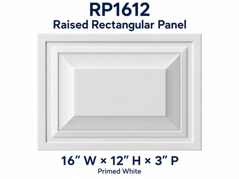 RP1612 Raised Rectangular Panel; 16″ W × 12″ H × 3″ P
