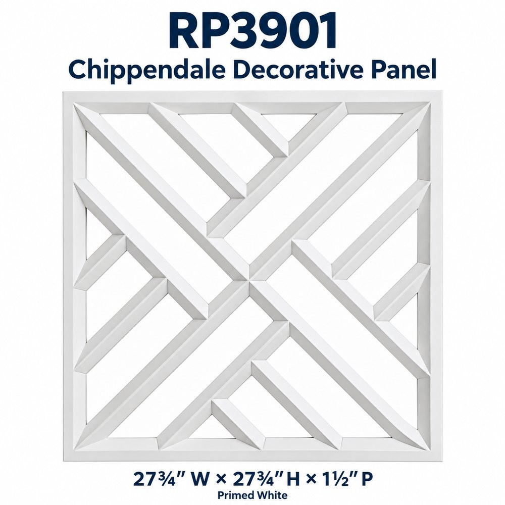 RP3901 Chippendale Decorative Panel; 27¾″ W × 27¾″ H × 1½″ P