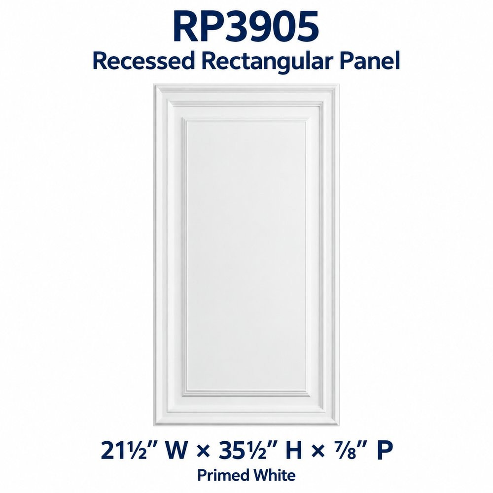 RP3905 Recessed Rectangular Panel; 21½″ W × 35½″ H × ⅞″ P