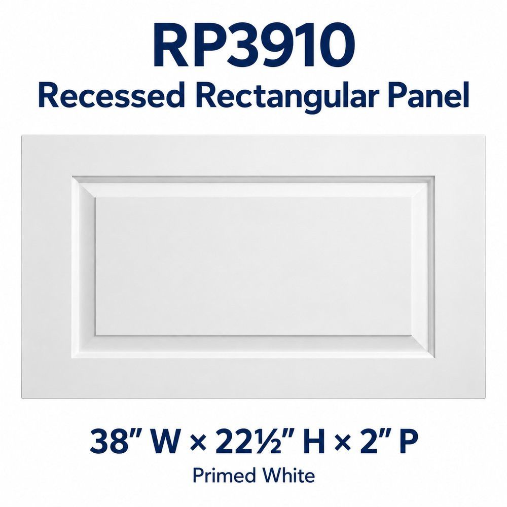 RP3910 Recessed Rectangular Panel; 38″ W × 22½″ H × 2″ P