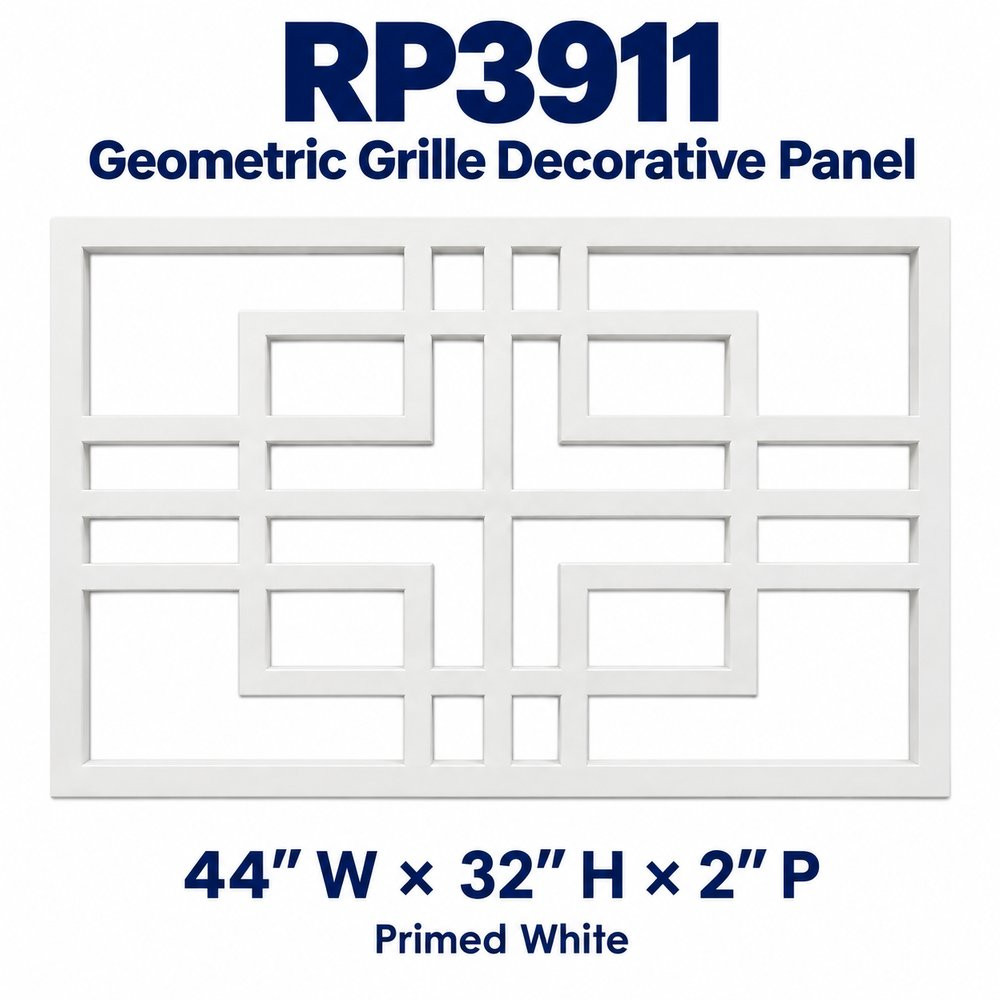 RP3911 Geometric Grille Decorative Panel; 44″ W × 32″ H × 2″ P