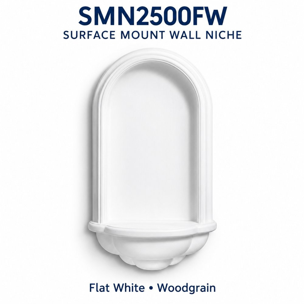 SMN2500FW Surface Mount Wall Niche, Flat white