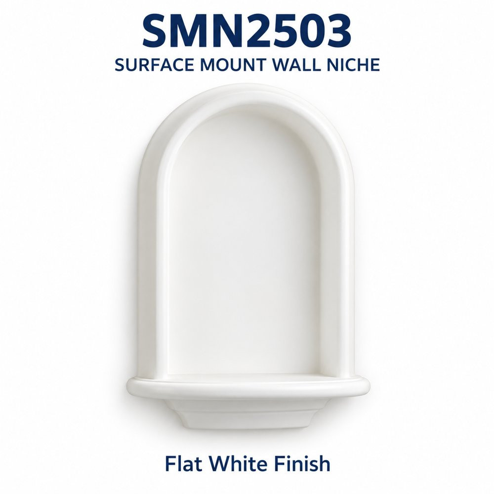 SMN2503 Surface Mount Wall Niche, Flat white