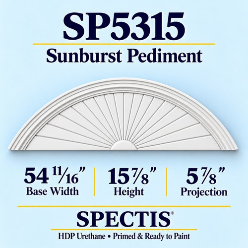 SP5315 sunburst pediment