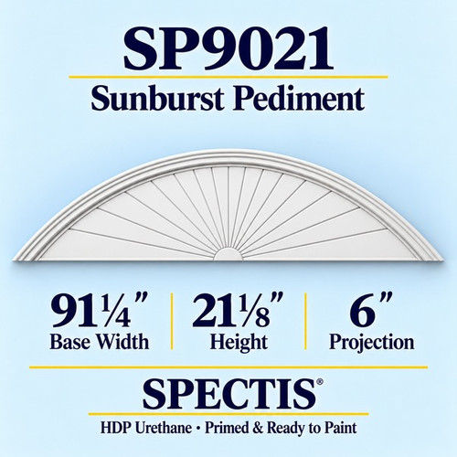 SP9021 sunburst pediment