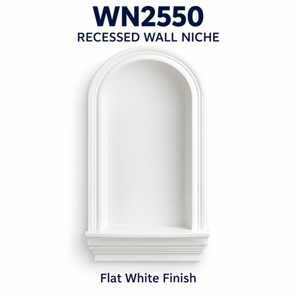 WN2550 Recessed Wall Niche, Flat white