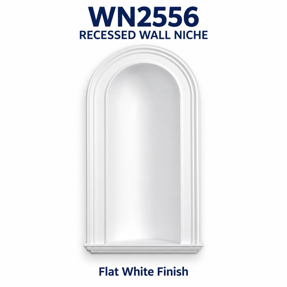 WN2556 Recessed Wall Niche, Flat white