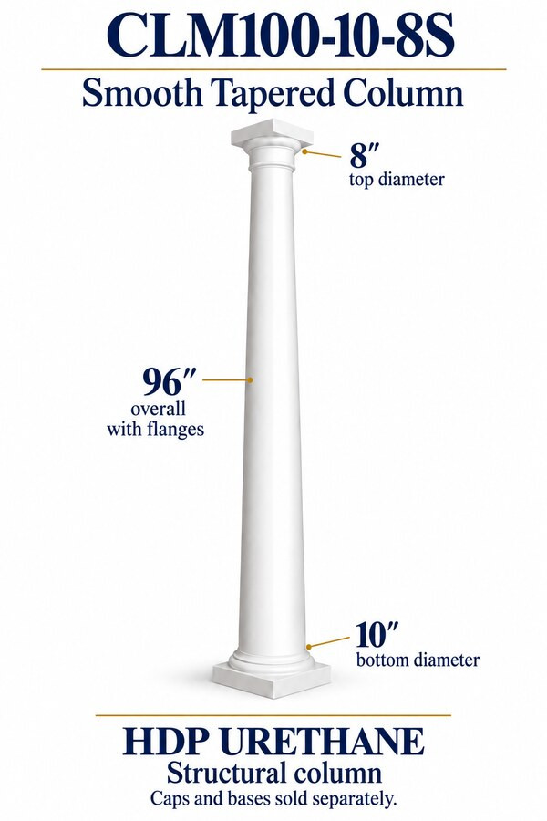 Smooth tapered structural column.
