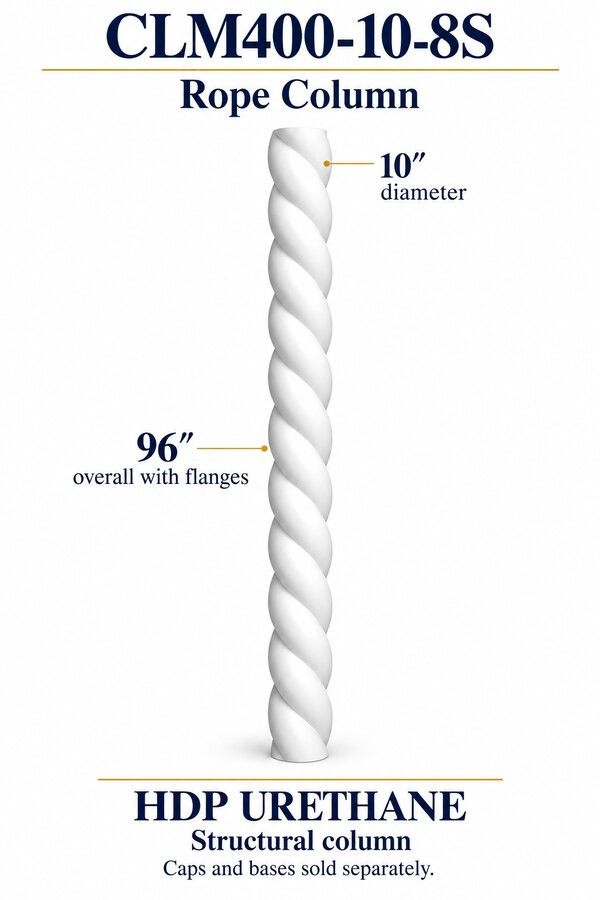 CLM400-10-8S Rope Structural Column – 10″ diameter × 96″ overall