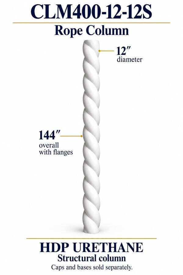 CLM400-12-12S Rope Structural Column – 12″ diameter × 144″ overall