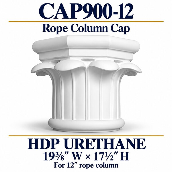 CAP900-12 Rope Column Cap – 19⅜″ W × 17½″ H | For 12″ column