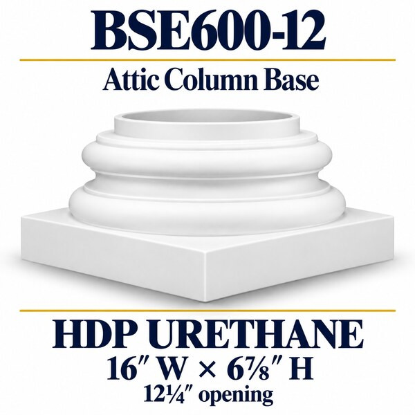 BSE600-12 Attic Column Base – 16″ W × 6⅞″ H | 12¼″ opening