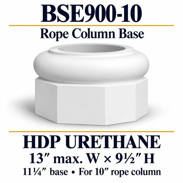 BSE900-10 Rope Column Base – 13″ max. W × 9½″ H | 11¼″ base