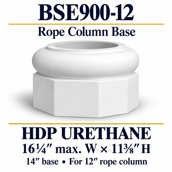 BSE900-12 Rope Column Base – 16¼″ max. W × 11⅜″ H | 14″ base