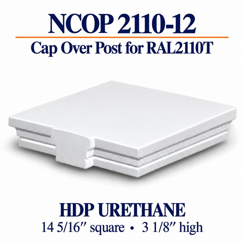 NCOP 2110-12 HDP Urethane Newel Cap Over Post for RAL2110T