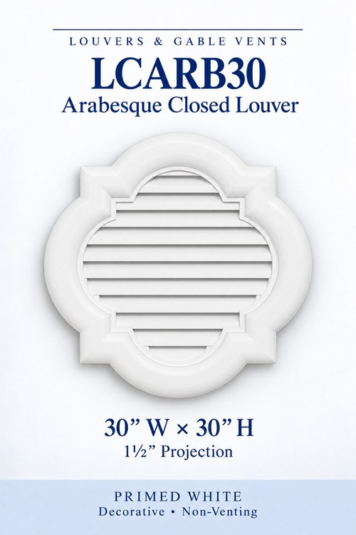 LCARB30 Arabesque Closed Louver, 30″ wide × 30″ high × 3 1/4″ projection