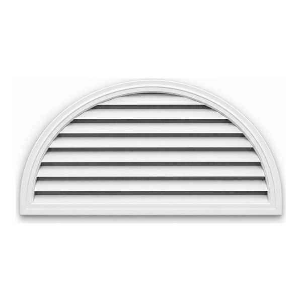 White half-round Spectis gable vent LOHR2412.