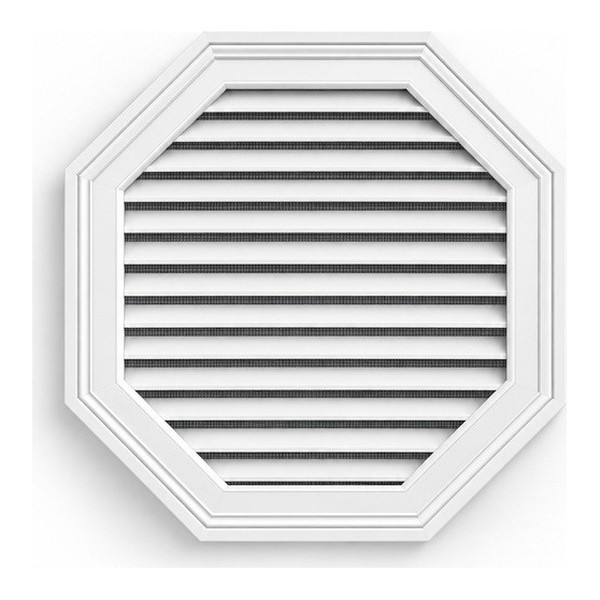 White octagon Spectis gable vent LOO19.