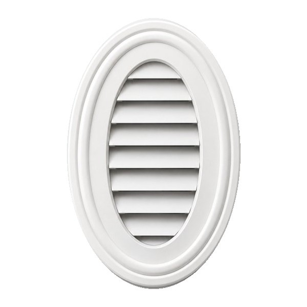 White vertical oval Spectis gable vent LOVO1015.