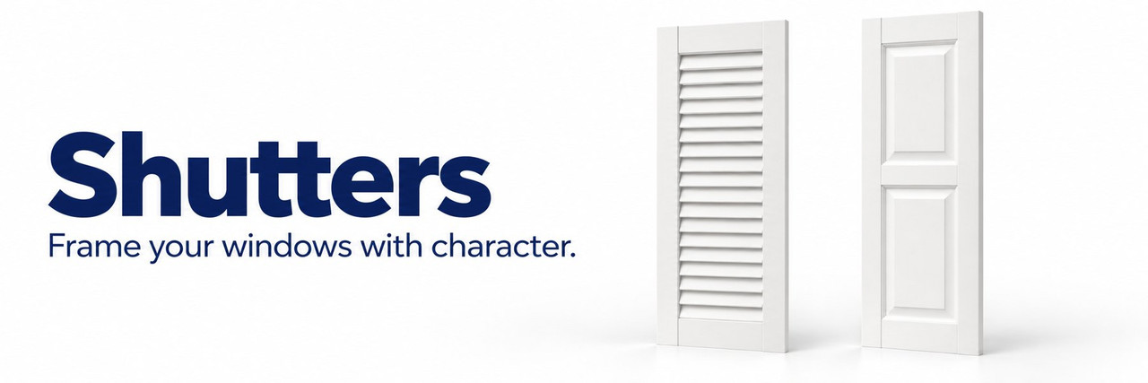 Pair of louvered shutters