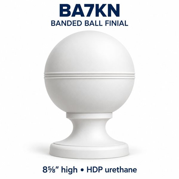 BA7KN Banded Ball Finial – 8⅝″ H | HDP Urethane