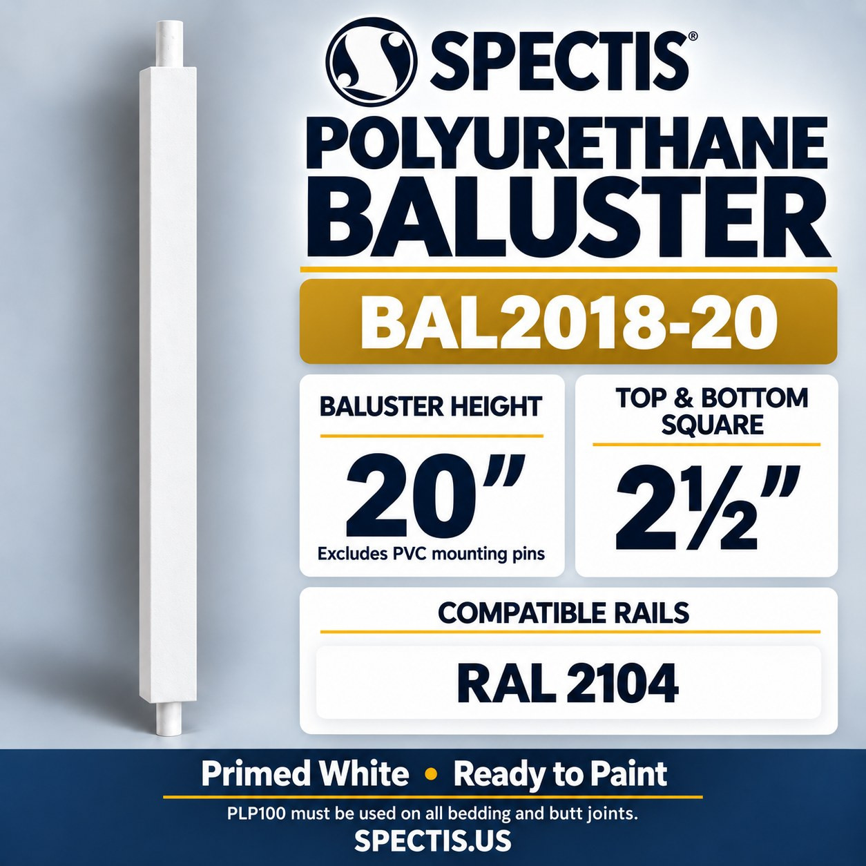 BAL2018-20 Spectis Polyurethane Baluster, profile and product information