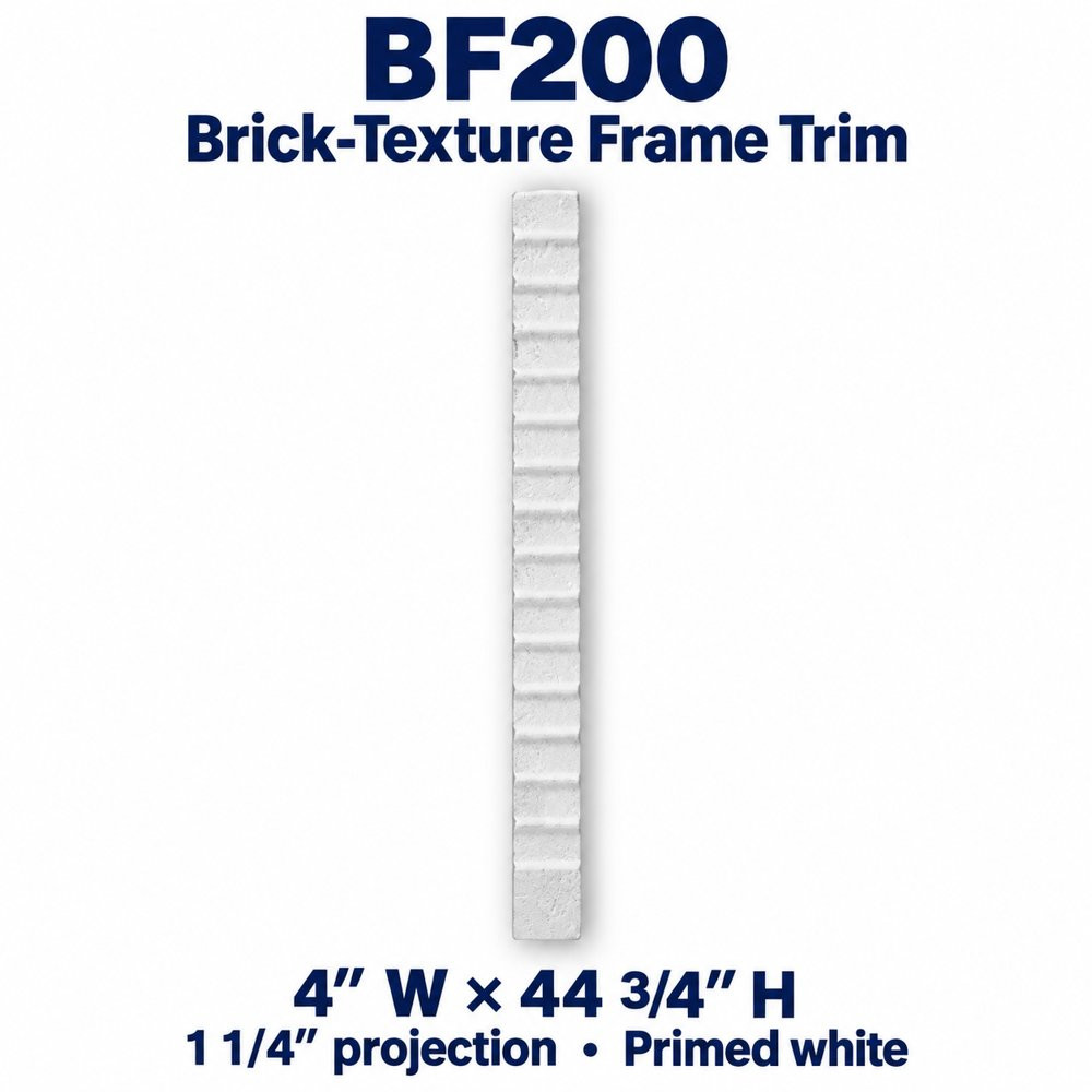 BF200 Brick-Texture Frame Trim, 4″ W × 44¾″ H × 1¼″ P