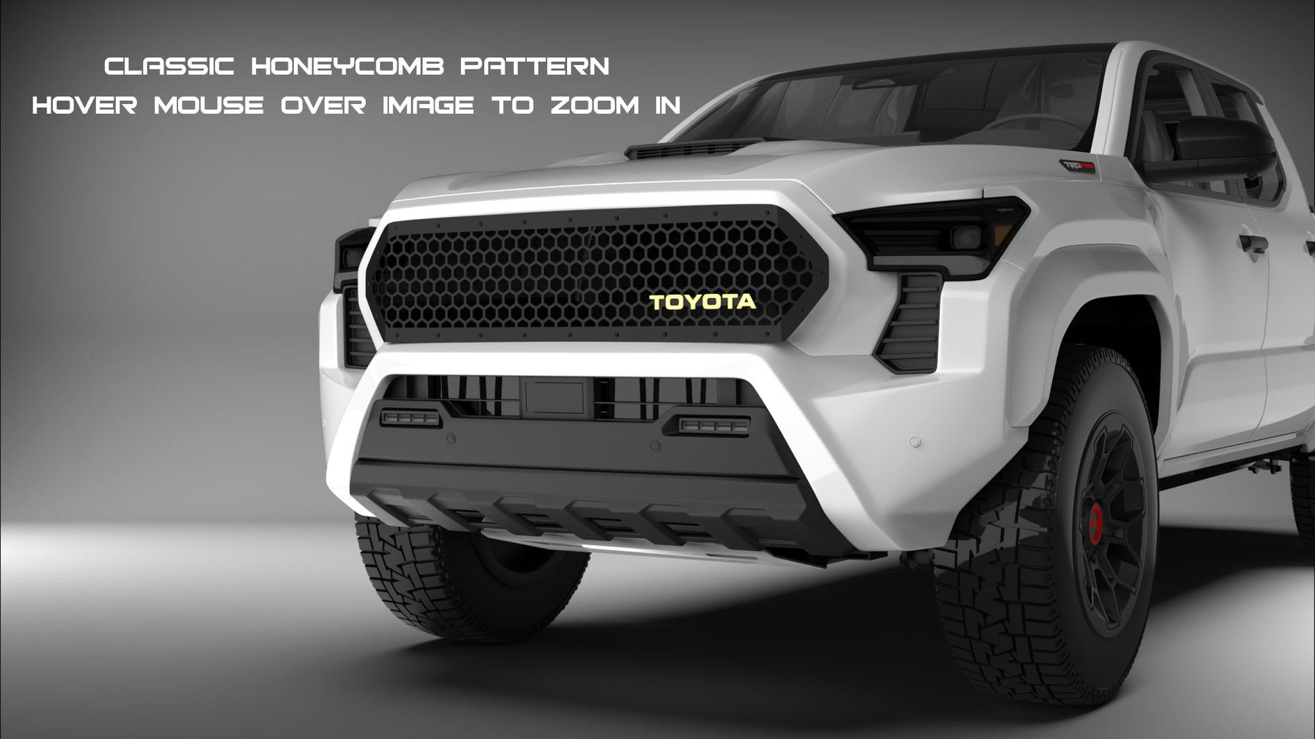 2024 Tacoma Grille -  Laser Cut Mesh Style  w/ Mini Retro Logo Mount