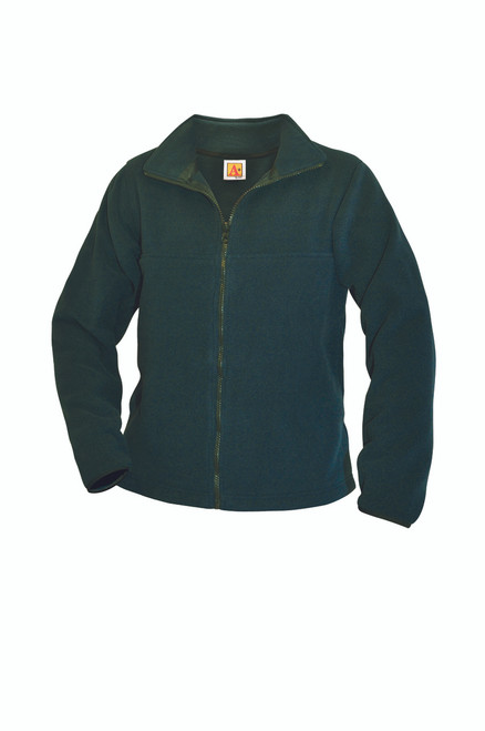 Full zip hunter green fleece jacket