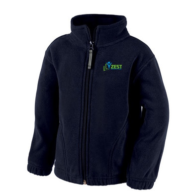 Full zip navy fleece jacket_ZST - Educational Outfitters - Atlanta