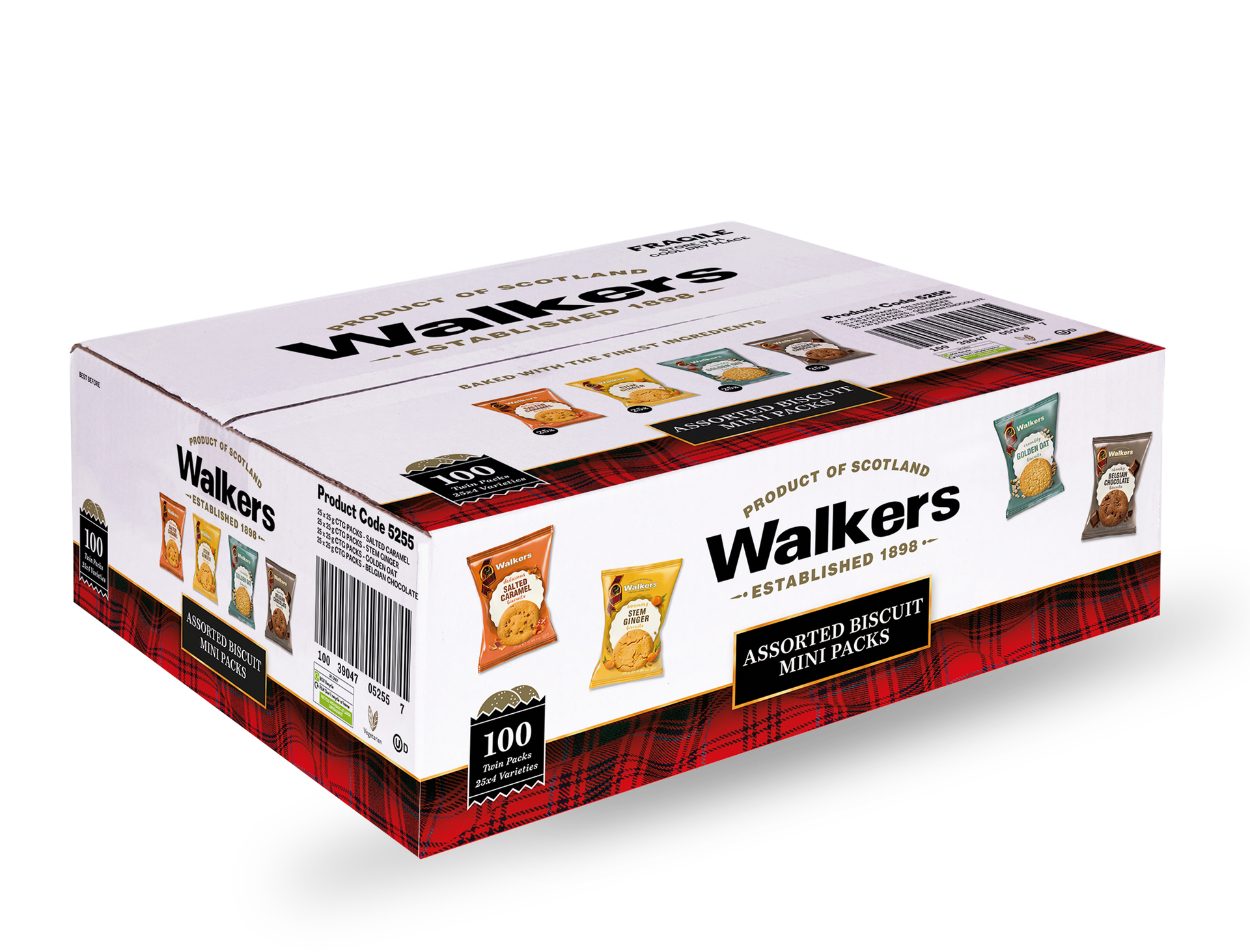 Walkers Shortbread Cookies - 2/Pack, 24 Packs/Box (W116)