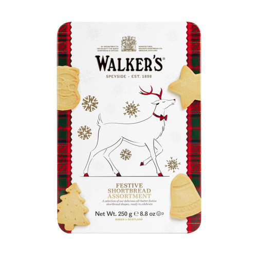Walker's Shortbread Festive Assortment Reindeer Tin