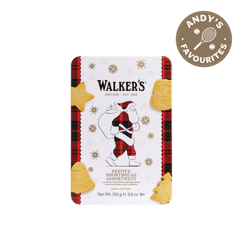 Walker's Shortbread Festive Assortment Santa Tin