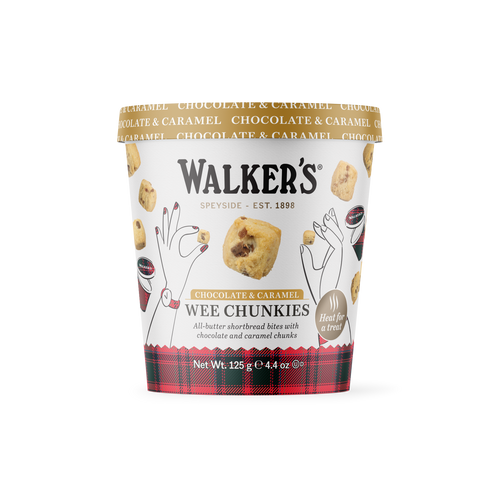 Walker's Shortbread Chocolate & Caramel Wee Chunkies Tub