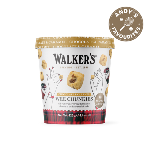 Walker's Shortbread Chocolate & Caramel Wee Chunkies Tub