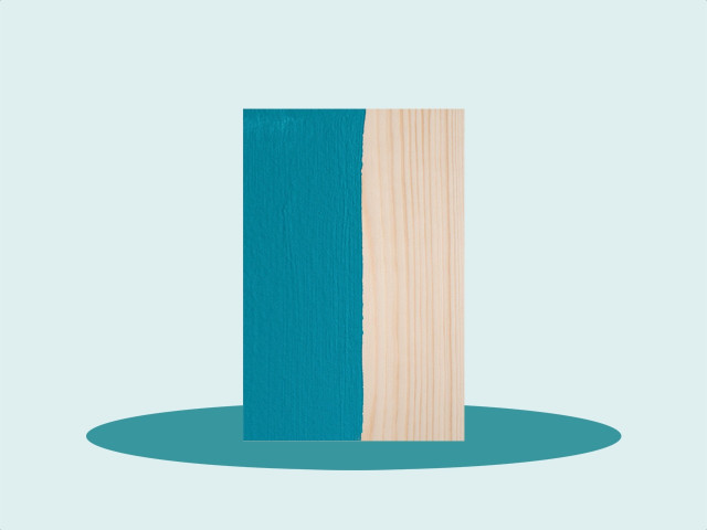 Zacht houten tuinhuis of blokhut dekkend verven