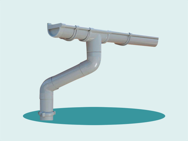 Kunststof dakgoot of regenpijp schilderen