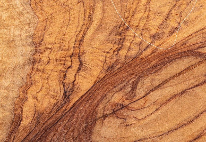 Acacia hout dat behandeld is.