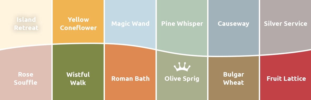 Olive Sprig, Introspective kleurpalet.