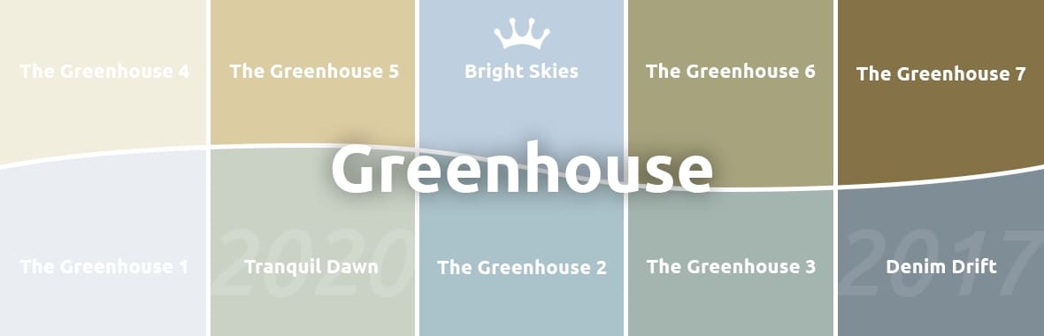 Kleurpalet Bright Skies Flexa: Greenhouse palet.